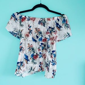 Floral off the shoulder top